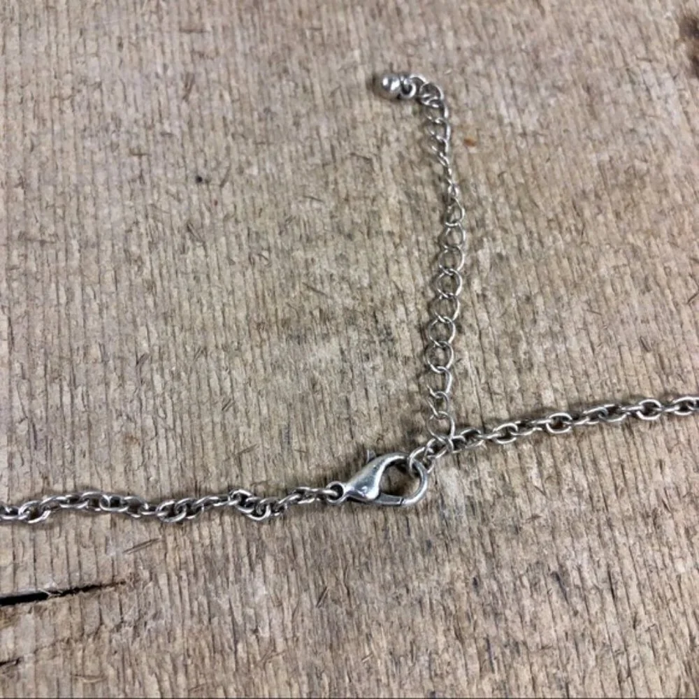 Spiked Chalcadony & Beaded Necklace